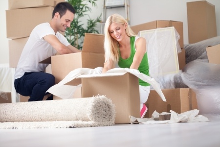 Young Couple Moving In